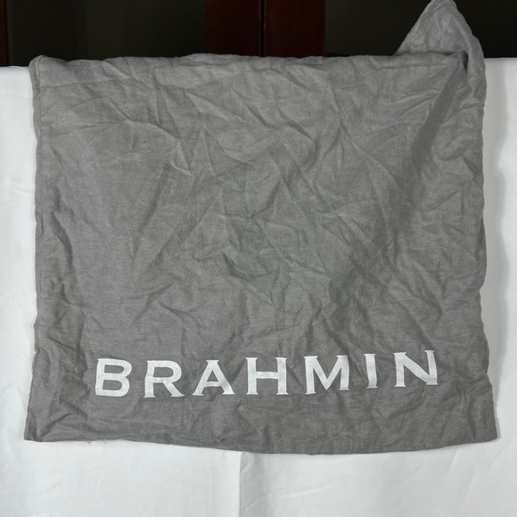 Luxurious Brahmin Brown Crocodile-Embossed Shoulder Bag long strap two handles - Picture 14 of 15